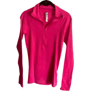 Under Armour ColdGear Fitted Pullover XS Pink Quarter-Zip Thumbholes